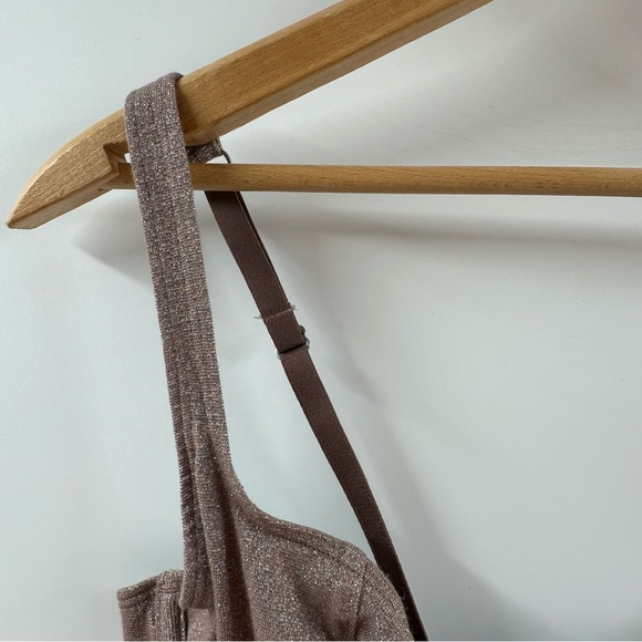 Hollister Gilly Hicks Shimmer Mauve Corset Top – Adjustable Straps, Size Medium - Picture 3 of 4